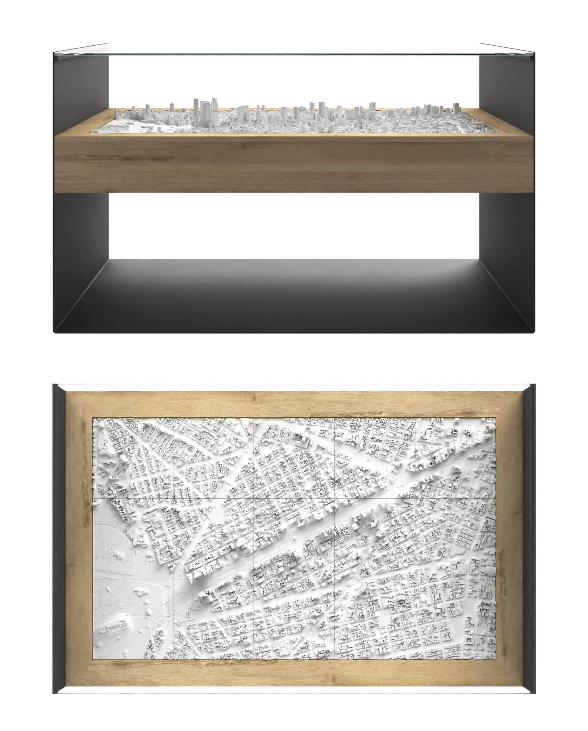 BLOK Wide Coffee Table 3D City Model BLOK - CITYFRAMES